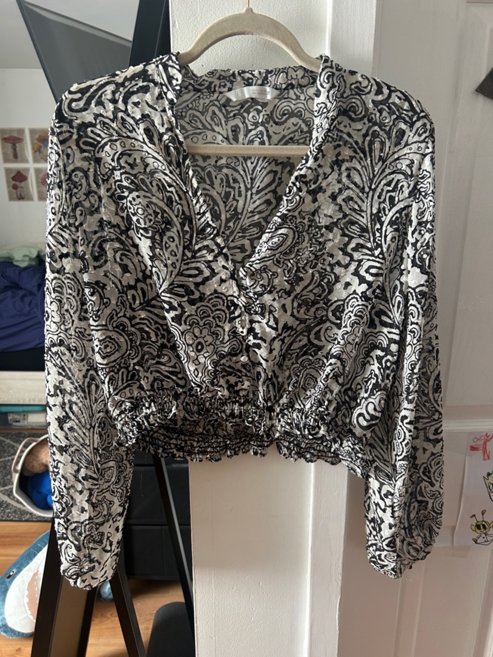 Zara Lightweight Cropped Blouse